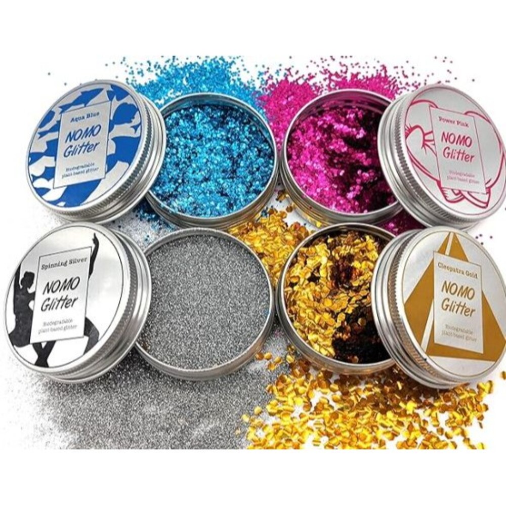 NOMO Glitter Biodegradable Plant Based Blue Pink Gold Silver Face Nails Face NEW